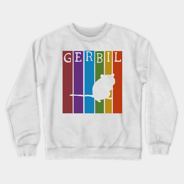 Vintage stripe gerbil Crewneck Sweatshirt by Becky-Marie